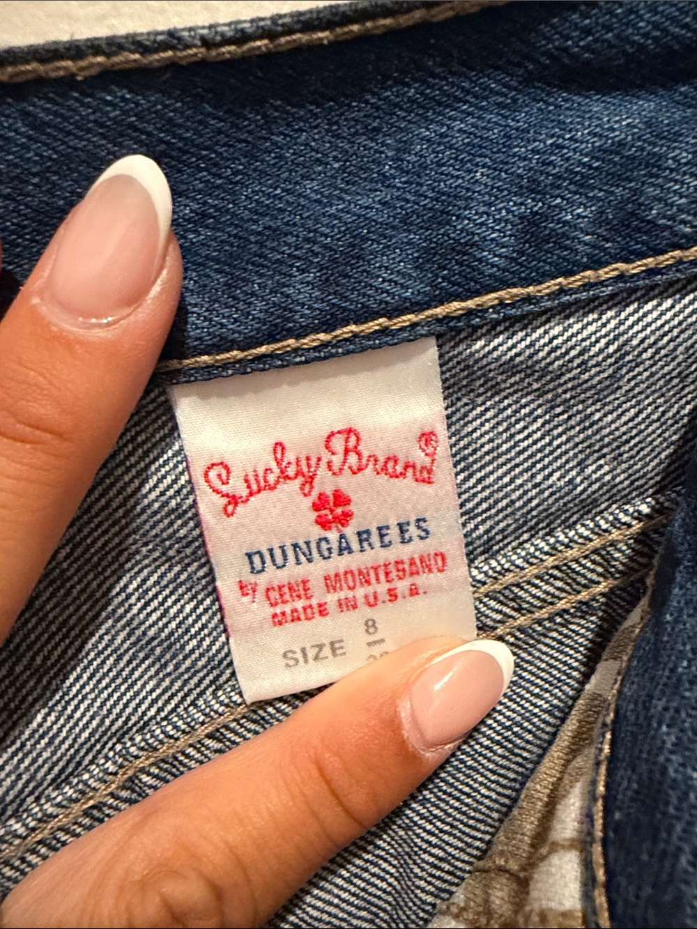 Vintage Lucky Brand American Made Dungarees Dark Blue Bootcut Jeans - Picture 6 of 10